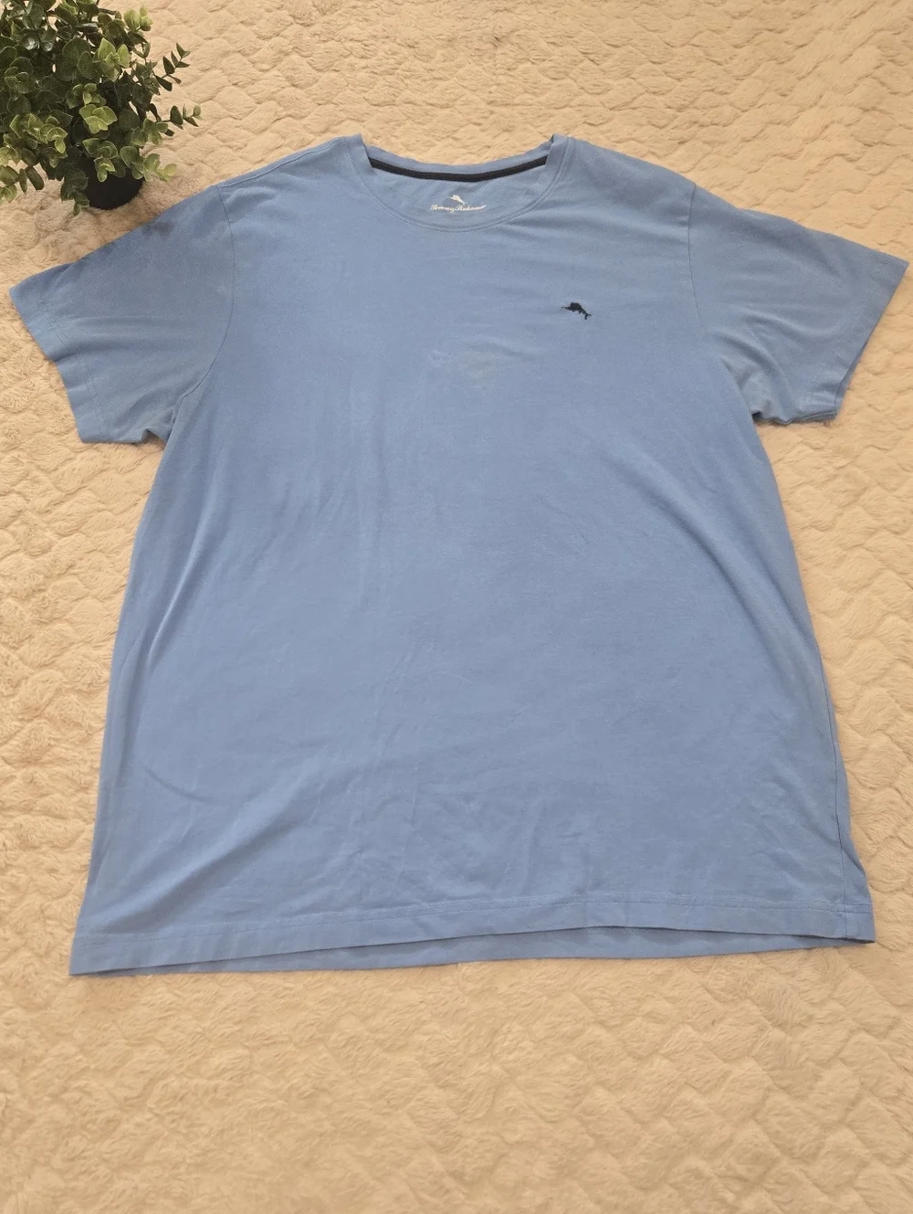 Tommy Bahama Blue Short-Sleeve Crew Neck T-Shirt, Size Large